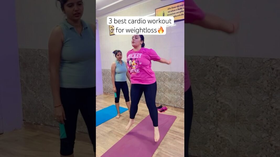 3 best cardio exercise for weightloss🔥#shorts #trending #weightloss #ytshorts #cardio #workout #yt