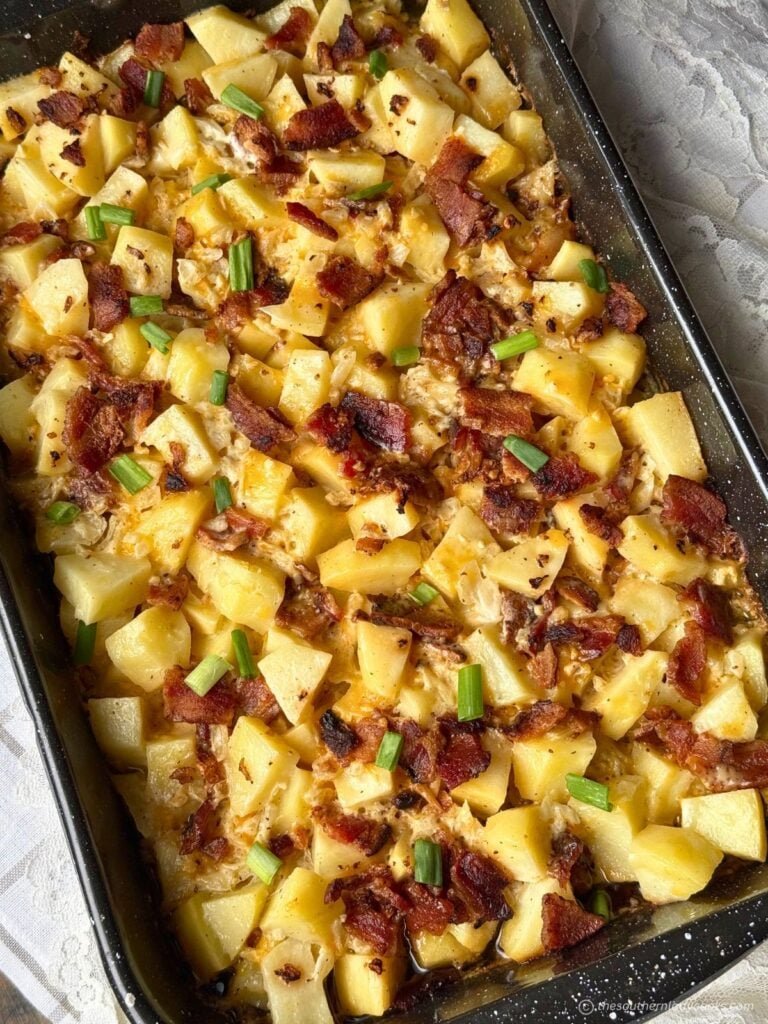 Mississippi Mud Potatoes Recipe (Loaded Potato Casserole)