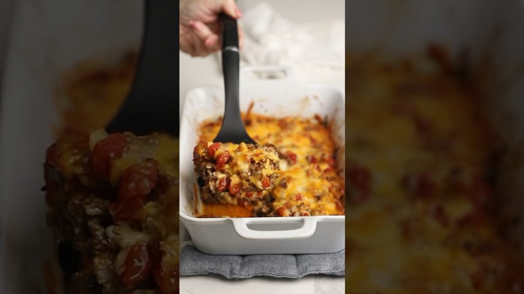 Keto Ground Beef Taco Casserole – Recipe in the comments!