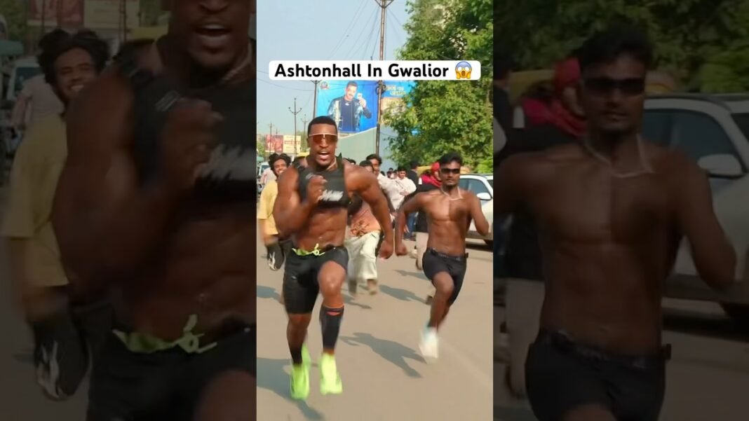 Ashtonhall & Indian Ashtonhall In Gwalior 😱 @AshtonHallOfficial #gwalior #trending #fitness