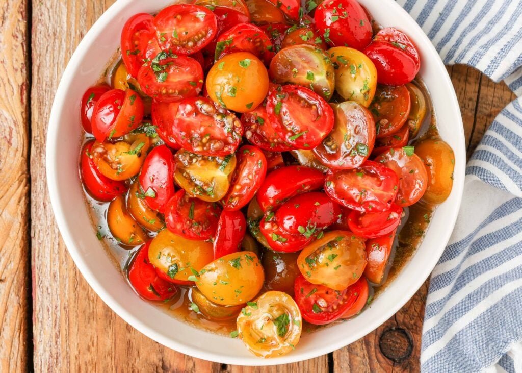 Marinated Tomatoes – Barefeet in the Kitchen