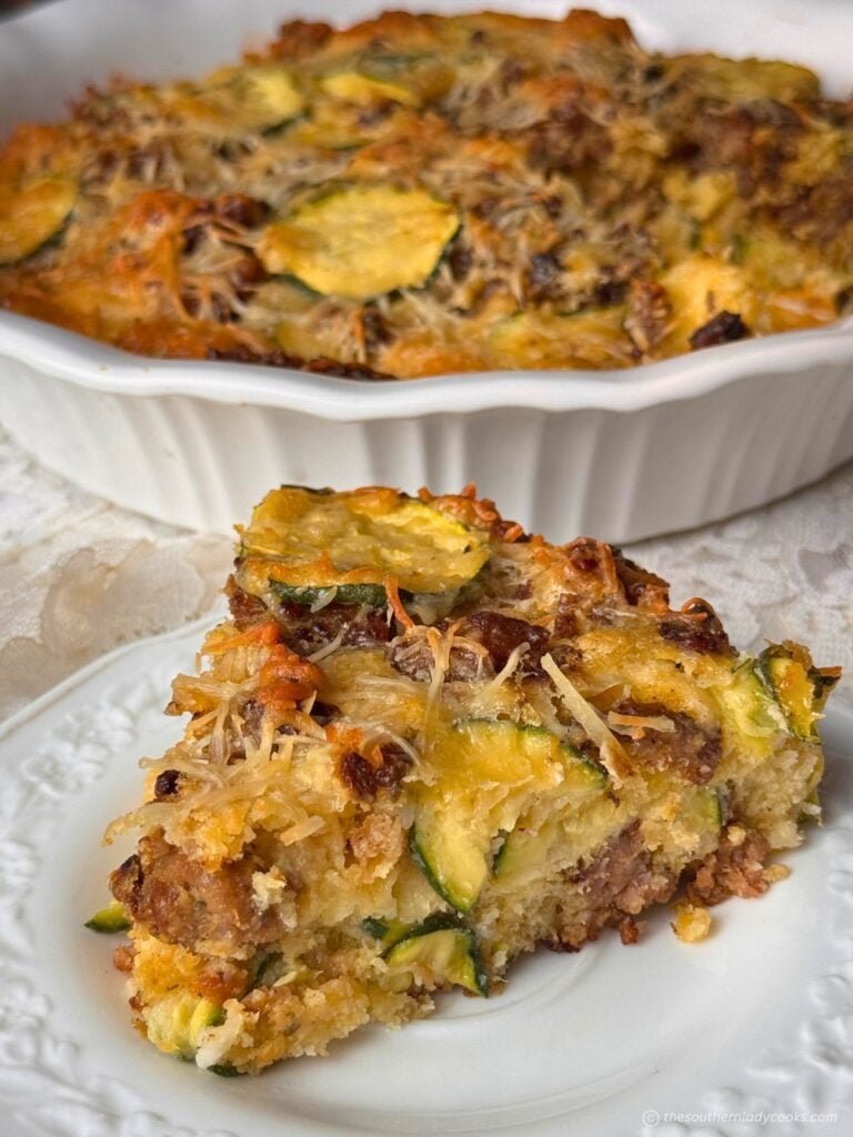 Impossible Zucchini Pie with Sausage